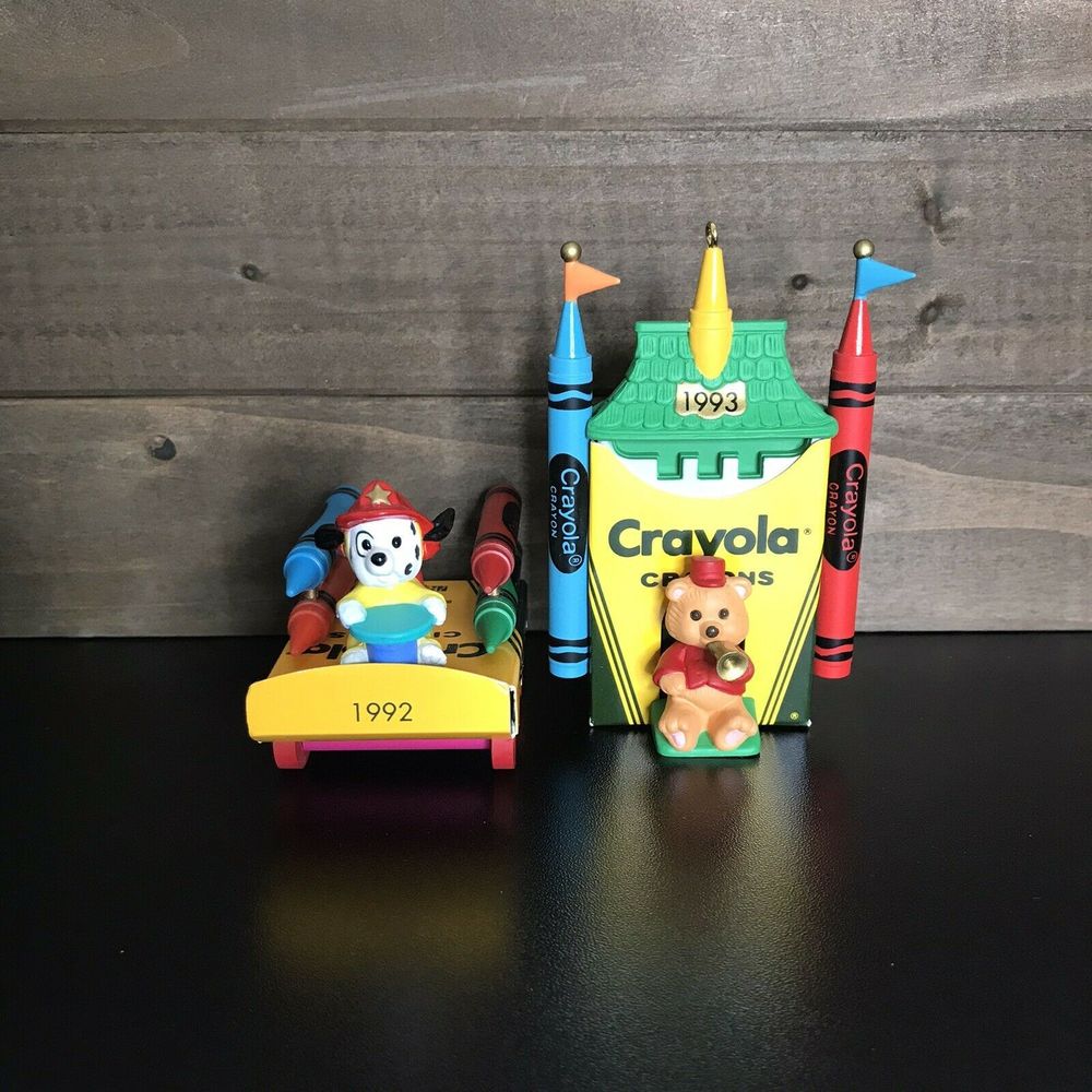 Hallmark Vintage Crayola 1992 & 1993 Ornament